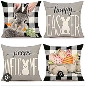 4 Cute Peter Rabbit Cushion Cover Print Decor Animal Pillow Cover 16 X 16